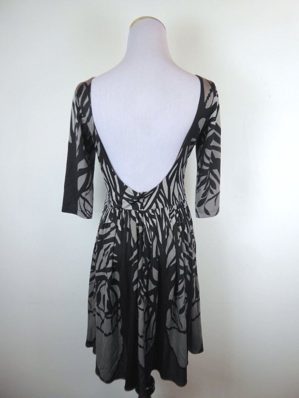 MARA HOFFMAN Anthropologie BLACK LOW BACK SILK DRESS M party